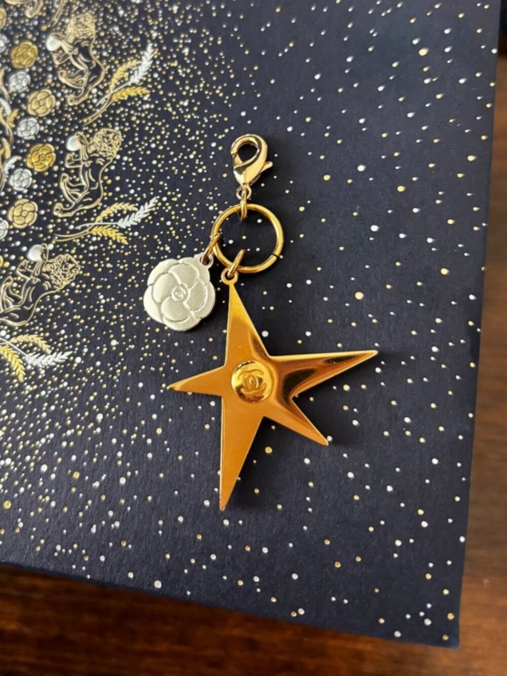 Chanel Keychain Charms — Camellia & Star Comet | 2025 Holiday Edition